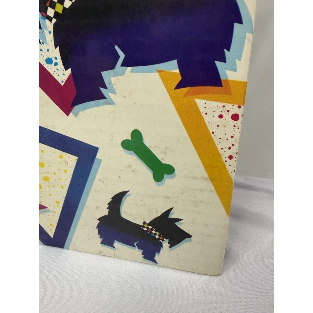 Vintage Lisa Frank Photo Album Binder Scottie Dog Bones Scrapbook 1988